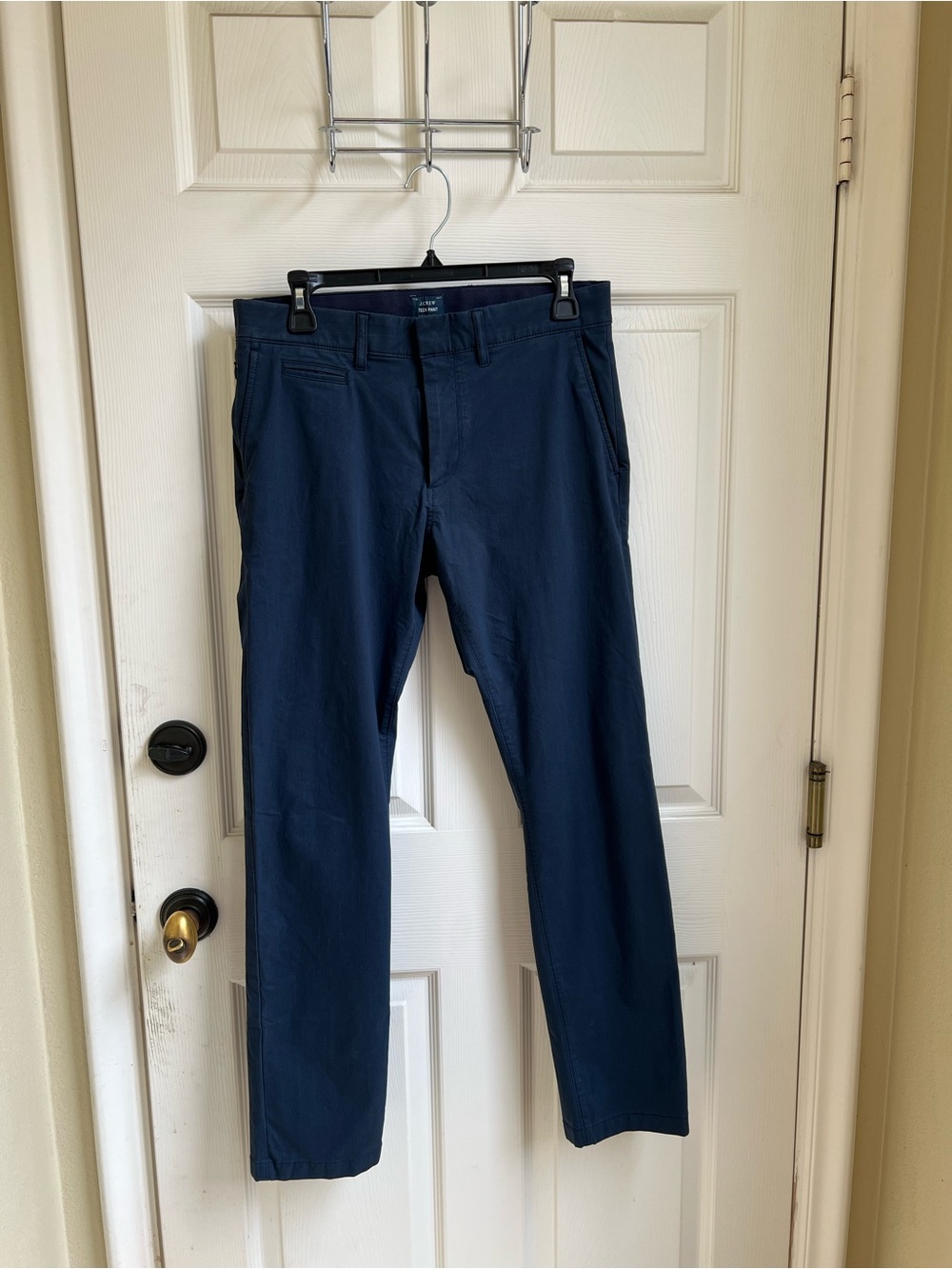 J. Crew Navy Tech Slim Straight Pants